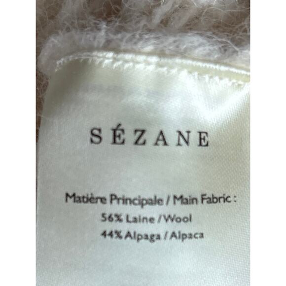 B45 Sezane Brune Jumper Sweater XS Wool Alpaca Cable XS Parisian Chic Romantic - Picture 10 of 11